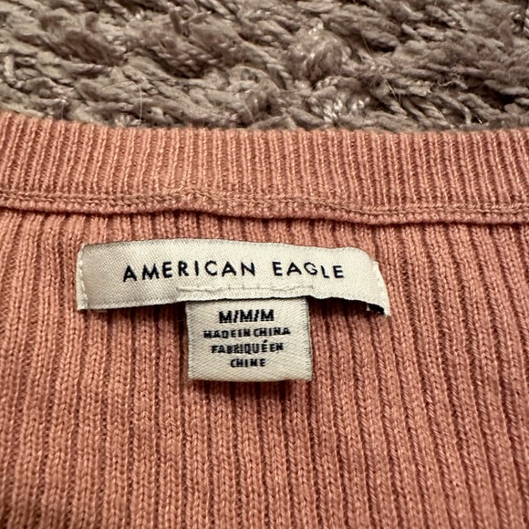 Knitted long sleeve cropped shirt - Picture 2 of 2